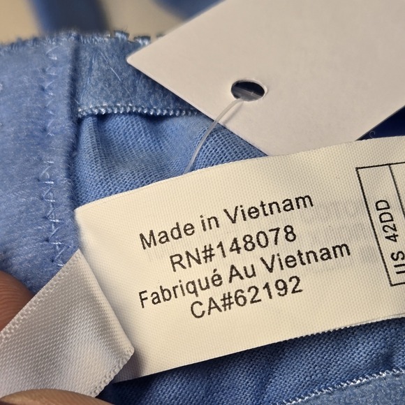 Curve Muse Women Bra 42DD Light Blue Underwired Lace‎ Bow Strap NWT - Picture 5 of 10